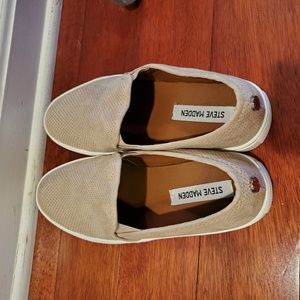 Tan Steve Madden slip ons